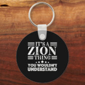 シオンファーストネーム個人誕生日ファーザーズデイメンズ キーホルダー (正面)