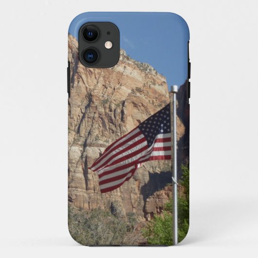 シオン国立公園のアメリカ国旗 I Case-Mate iPhoneケース (裏面)