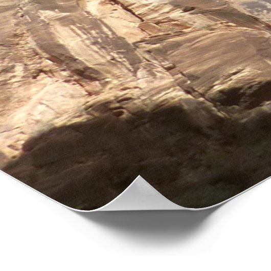 シオン国立公園のシオンのしわがれ岩 ポスター (角)