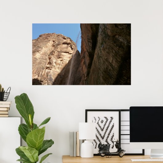 シオン国立公園のシオンのしわがれ岩 ポスター (ホームオフィス)