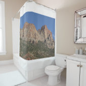 シオン国立公園の岩だらけの崖 シャワーカーテン (インサイチュ)