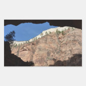 シオン国立公園の悪魔の階段から眺める 長方形シール (正面)