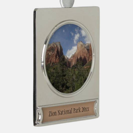 シオン国立公園の愛国者第二裁判所 シルバープレートバナーオーナメント (右)