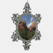 シオン国立公園の愛国者第二裁判所 スノーフレークピューターオーナメント (左)