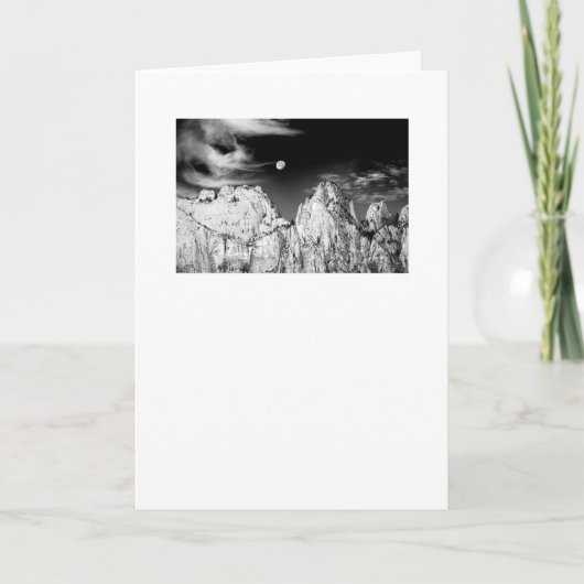 シオン国立公園の日の出に燃える月 カード (正面)