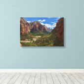 シオン国立公園の渓谷 キャンバスプリント (インサイチュ (ウッドフロア))