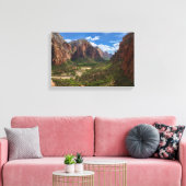 シオン国立公園の渓谷 キャンバスプリント (インサイチュ (リビング))