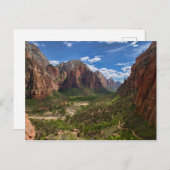 シオン国立公園の渓谷 ポストカード (正面/裏面)