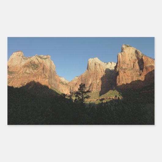 シオン国立公園の第一族長の裁判所 長方形シール (正面)