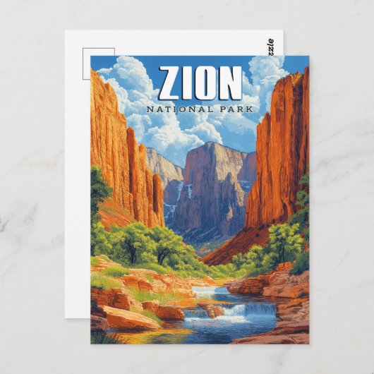 シオン国立公園の美しいを捕獲する ポストカード (正面/裏面)