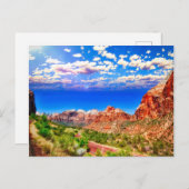 シオン国立公園を通る道路 ポストカード (正面/裏面)