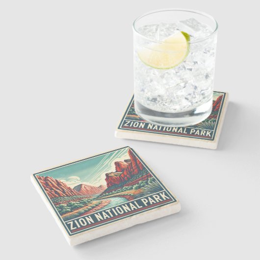 シオン国立公園コースター ストーンコースター (横)