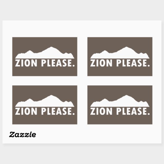 シオン国立公園ユタお願い 長方形シール (シート)