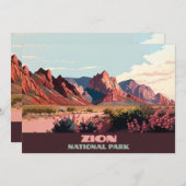 シオン国立公園ユタ山脈 招待状 (正面/裏面)