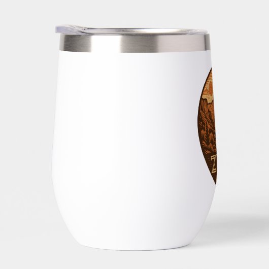 シオン国立公園ユタ州ステムレスワインタンブラー (右面)