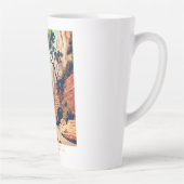 シオン国立公園ユタ州ナロウズの水彩画 カフェラテマグ (右)