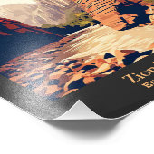 シオン国立公園ユタ州ナロウズの水彩画 フォトプリント            (角)