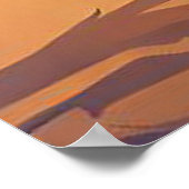 シオン国立公園ユタ州ナロウズの水彩画 ポスター (角)