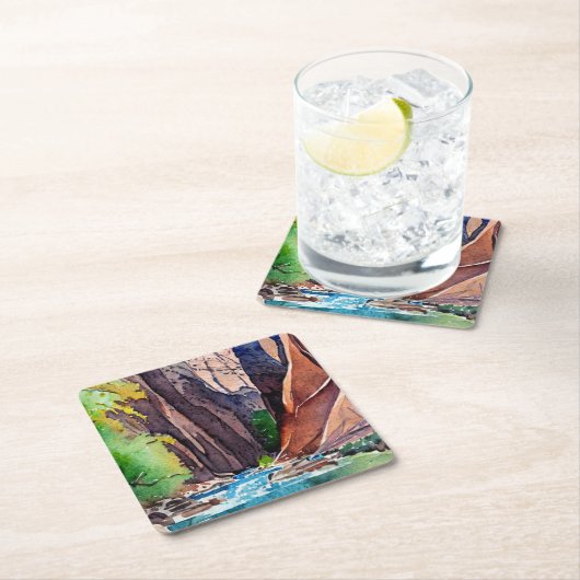 シオン国立公園ユタ州ナロウズ スクエアペーパーコースター (インサイチュ)