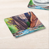 シオン国立公園ユタ州ナロウズ スクエアペーパーコースター (アングル)