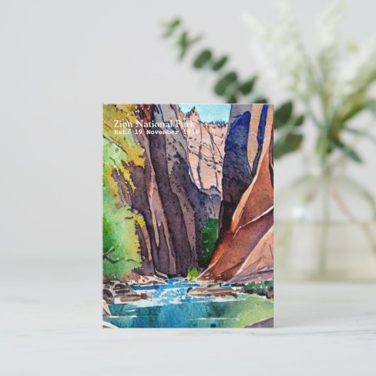 シオン国立公園ユタ州ナロウズ ポストカード (スタンド正面)