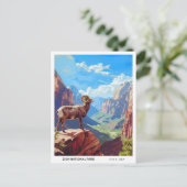 シオン国立公園ユタUSAヴィンテージ旅行 ポストカード (スタンド正面)