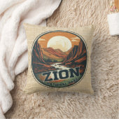 シオン国立公園風光明媚ロゴ クッション (ブランケット)