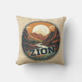 シオン国立公園風光明媚ロゴ クッション (正面)