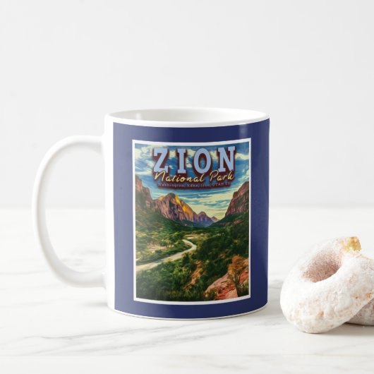 シオン国立公園 – ユタ州統一された州 コーヒーマグカップ (ドーナツ)
