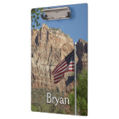 シオン国立公園Iのアメリカ国旗 クリップボード (左)