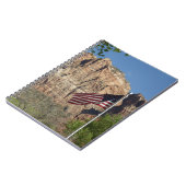 シオン国立公園Iのアメリカ国旗 ノートブック (左側)