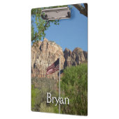 シオン国立公園IIのアメリカ国旗 クリップボード (左)