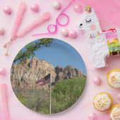 シオン国立公園IIのアメリカ国旗 ペーパープレート (パーティー)