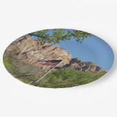 シオン国立公園IIのアメリカ国旗 ペーパープレート (アングル)