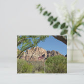 シオン国立公園IIのアメリカ国旗 ポストカード (スタンド正面)