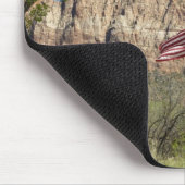 シオン国立公園IIのアメリカ国旗 マウスパッド (コーナー)