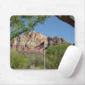 シオン国立公園IIのアメリカ国旗 マウスパッド (マウス)
