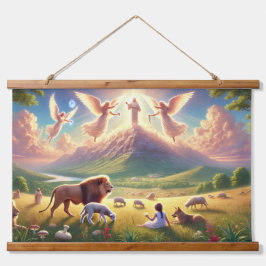 シオン素朴の木の上の壁のタペストリー 吊り下げ型タペストリー