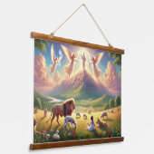 シオン素朴の木の上の壁のタペストリー 吊り下げ型タペストリー (傾斜あり)