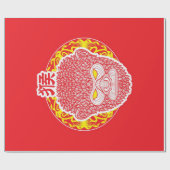 シオ中国のサル ラッピングペーパー (フラット)