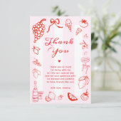 シオ ベラ イタリアン ハンドドローンブライダルシャワー サンキューカード (スタンド正面)