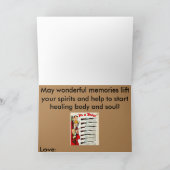 シカおよびアヒルが付いている健康なカードをすぐに得て下さい カード (内部)