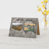 シカおよびアヒルが付いている健康なカードをすぐに得て下さい カード (黄色い花)