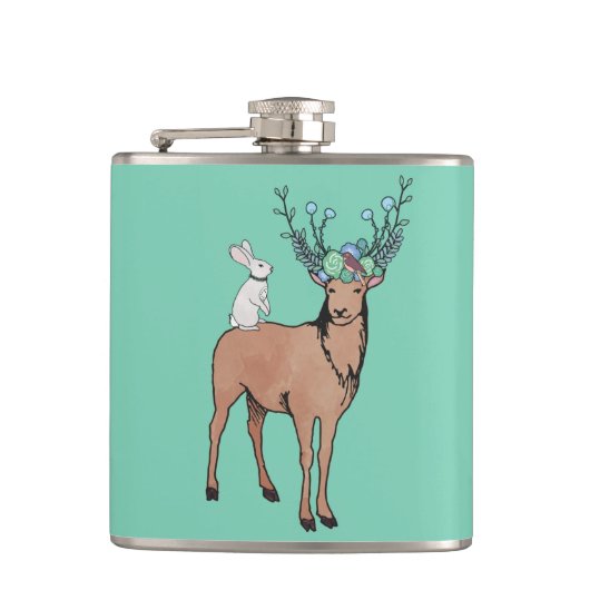 シカおよびウサギのフラスコ フラスク (正面)