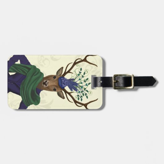 シカおよびFascinator 2 ラゲッジタグ (正面横)