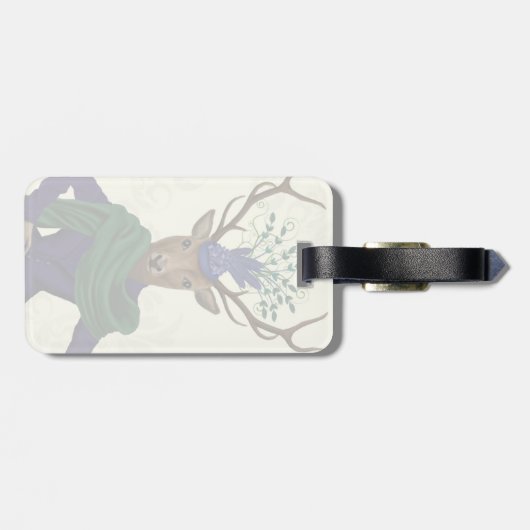シカおよびFascinator 2 ラゲッジタグ (裏面横)