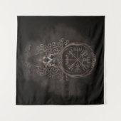 シカおよびVegvisir -バイキングの運行コンパス タペストリー (正面(横))