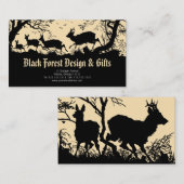 シカが付いている旧式なドイツ/オーストリアの名刺 名刺 (正面/裏面)