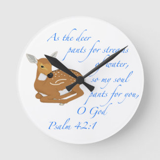 シカが時間を記録するように ラウンド壁時計