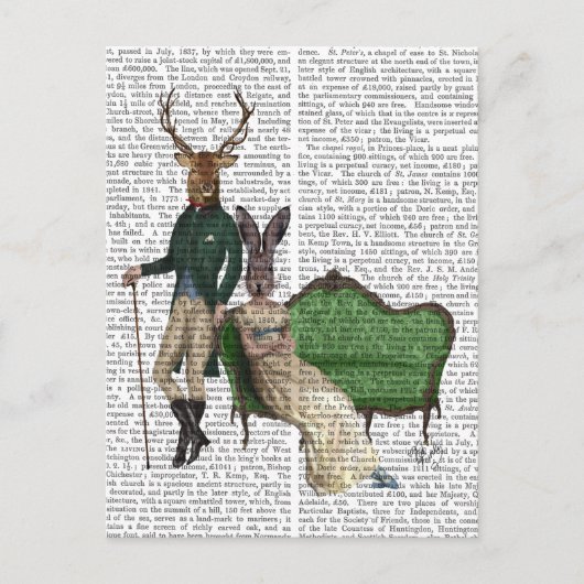 シカとウサギ夫人 ポストカード (正面)